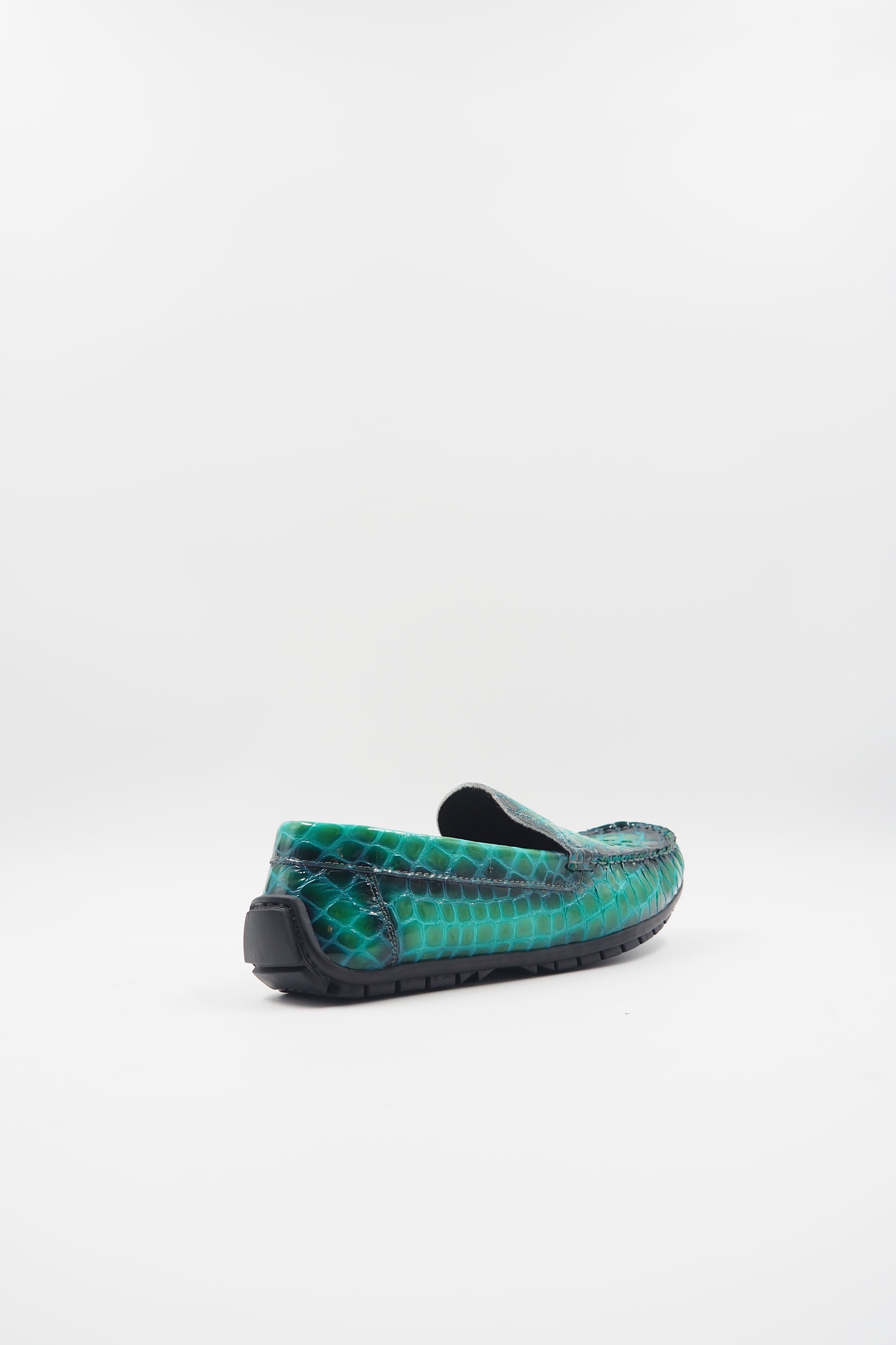 TBERLO 3017  CHAUSSURE CUIR  MOCASSIN VERT
