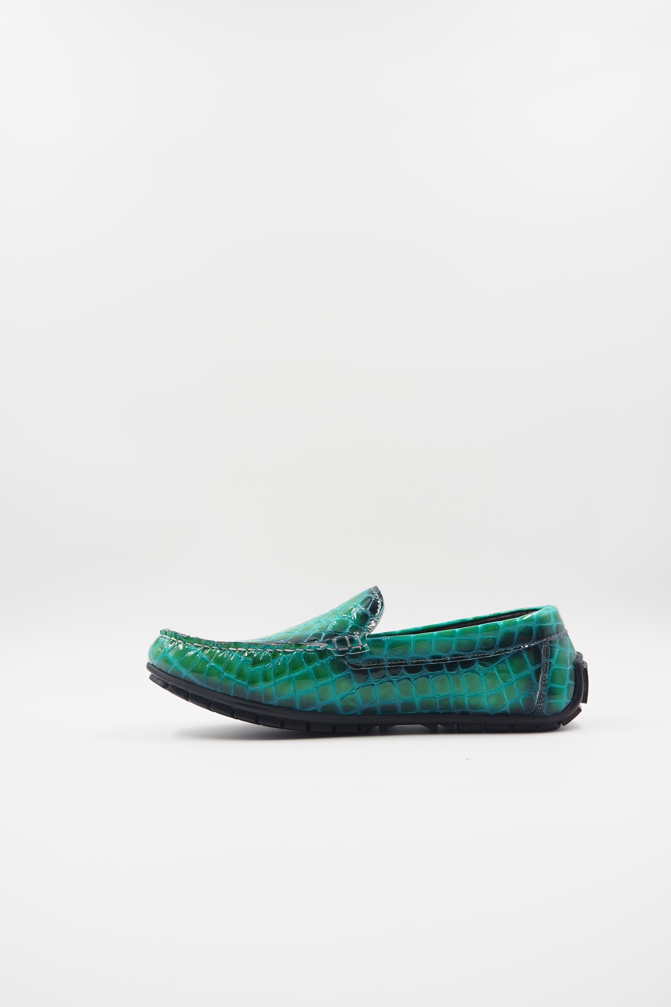 TBERLO 3017  CHAUSSURE CUIR  MOCASSIN VERT