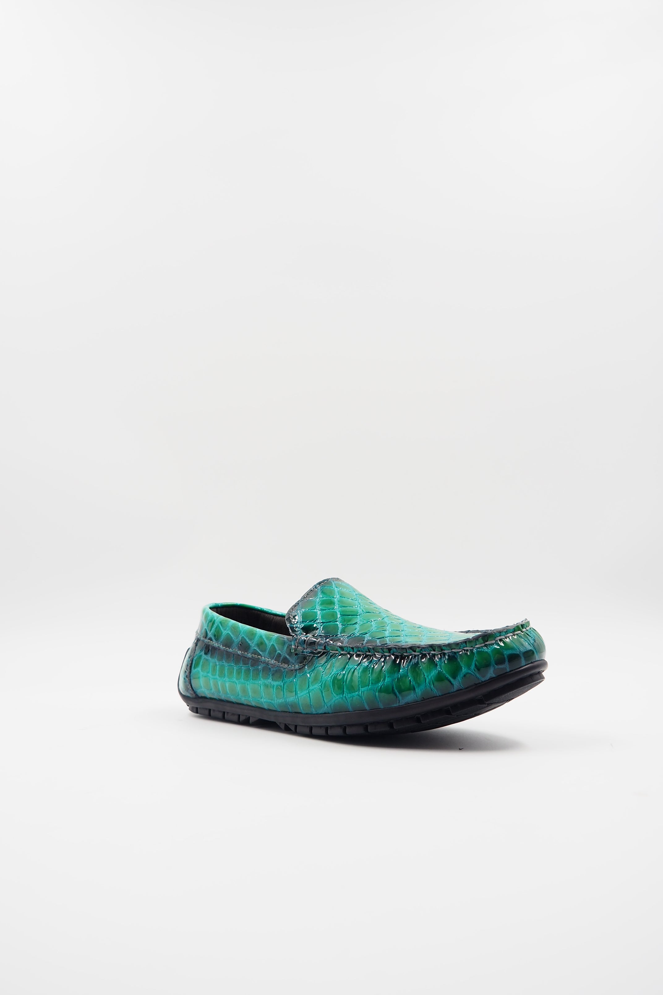 TBERLO 3017  CHAUSSURE CUIR  MOCASSIN VERT